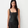 Fitted leather effect mini dress Fitted leather effect mini dress