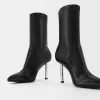 Fitted metallic high-heel ankle boots Fitted metallic high-heel ankle boots