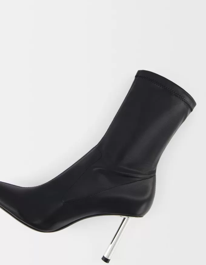 Fitted metallic high-heel ankle boots Fitted metallic high-heel ankle boots