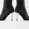 Fitted metallic high-heel ankle boots Fitted metallic high-heel ankle boots