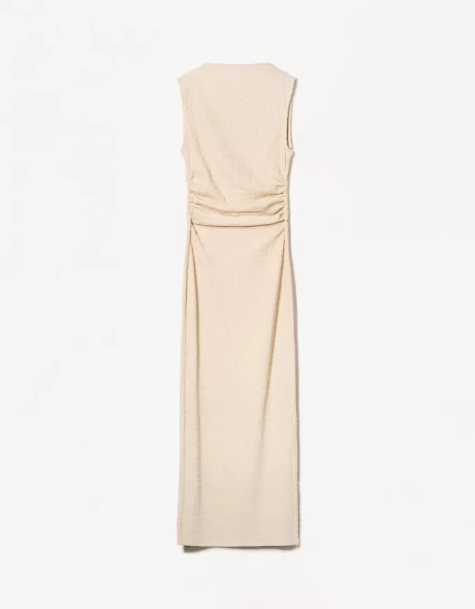 Fitted textured midi dress Fitted textured midi dress