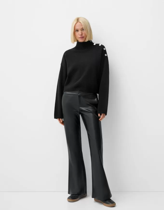 Flared faux leather pants Flared faux leather pants