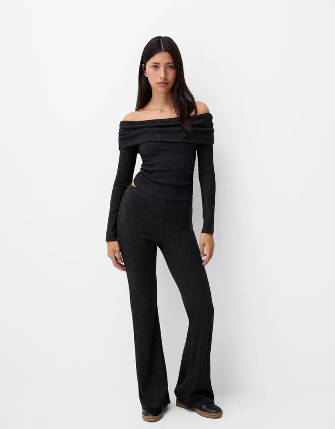 Flared ribbed culottes Flared ribbed culottes