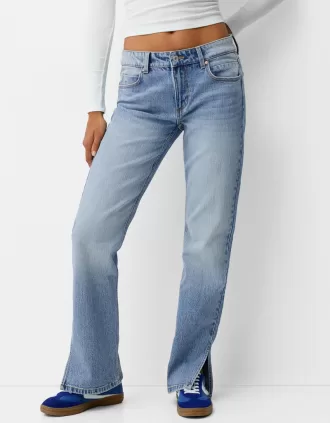 Flared split-hem jeans