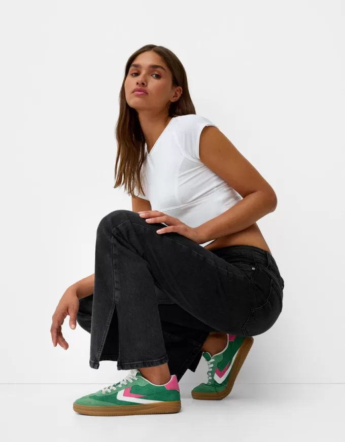 Flared split-hem jeans Flared split-hem jeans