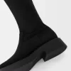 Flat fitted knee-high boots Flat fitted knee-high boots