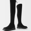 Flat fitted knee-high boots Flat fitted knee-high boots