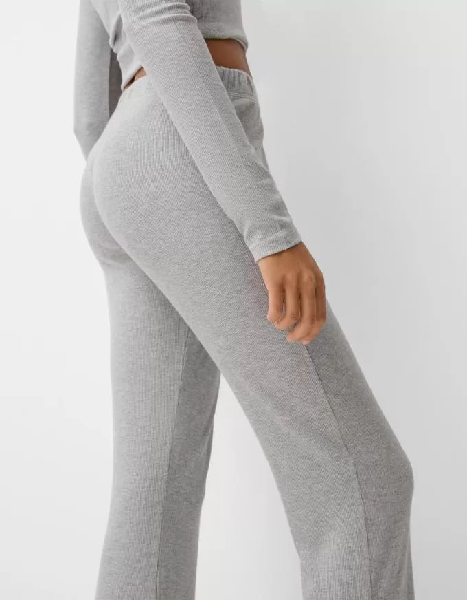 Flowing ribbed pants Flowing ribbed pants