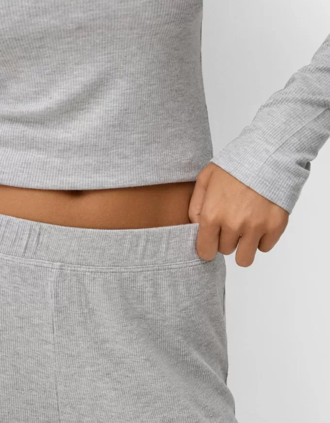 Flowing ribbed pants Flowing ribbed pants