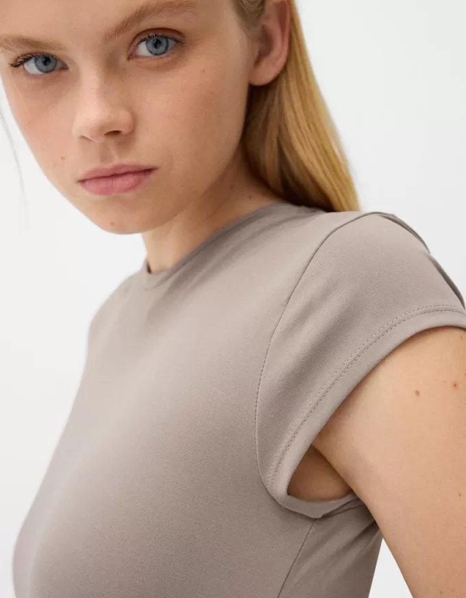 Gathered maxi dress with a side slit Gathered maxi dress with a side slit