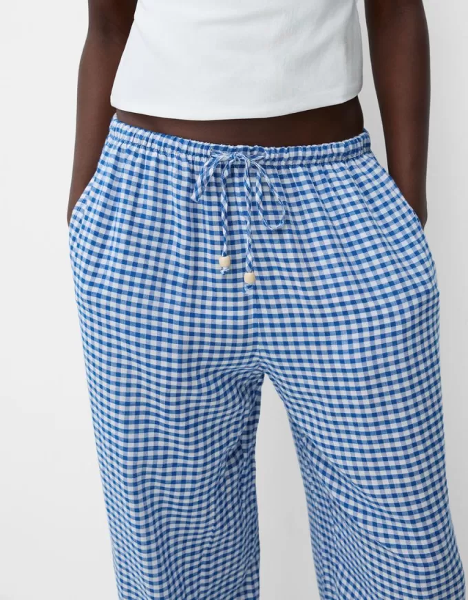Gingham check pants Gingham check pants