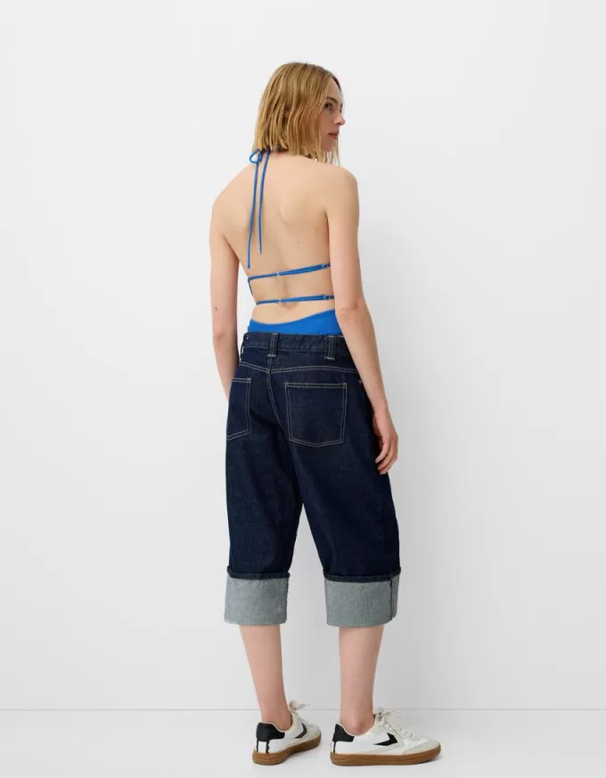 Halter bodysuit with open back Halter bodysuit with open back