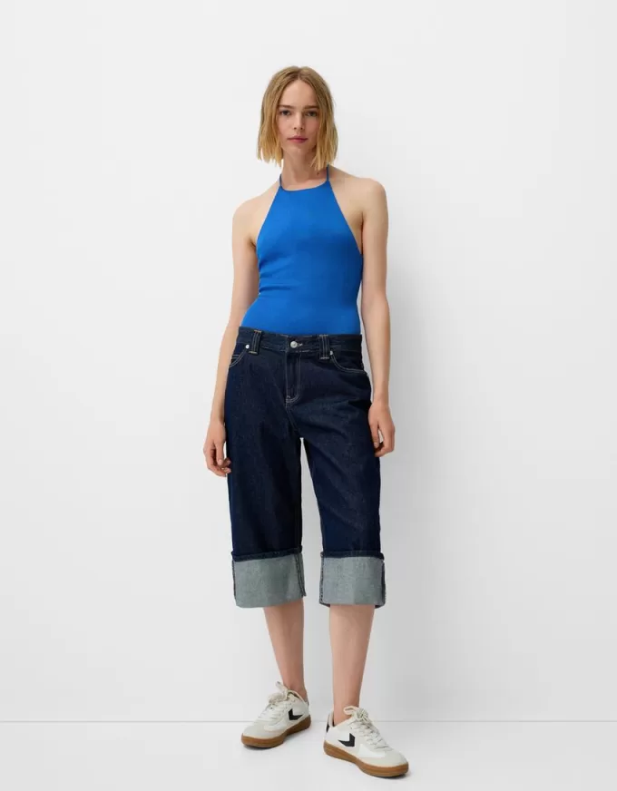 Halter bodysuit with open back Halter bodysuit with open back