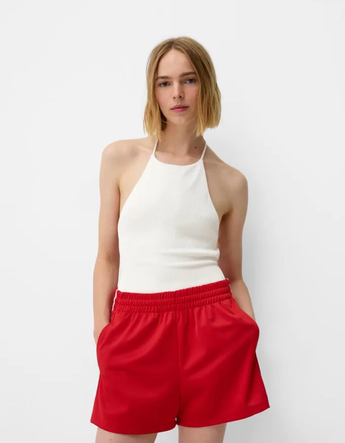 Halter bodysuit with open back Halter bodysuit with open back