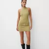 Halter mini dress with belt Halter mini dress with belt