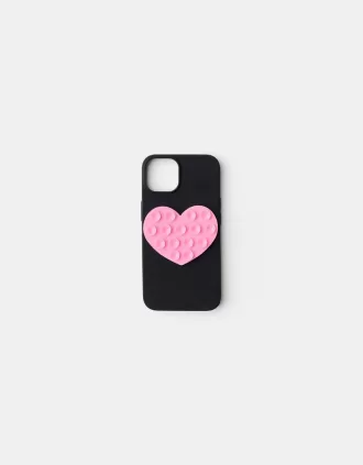 Heart suction cup cell phone case