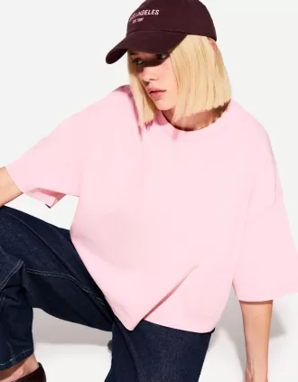 Heavy cotton boxy fit short sleeve T-shirt