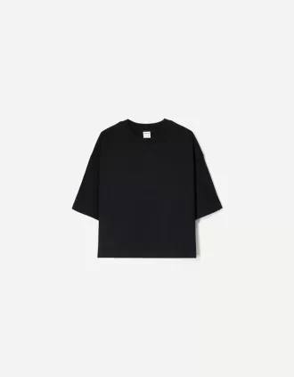 Heavy cotton boxy fit short sleeve T-shirt