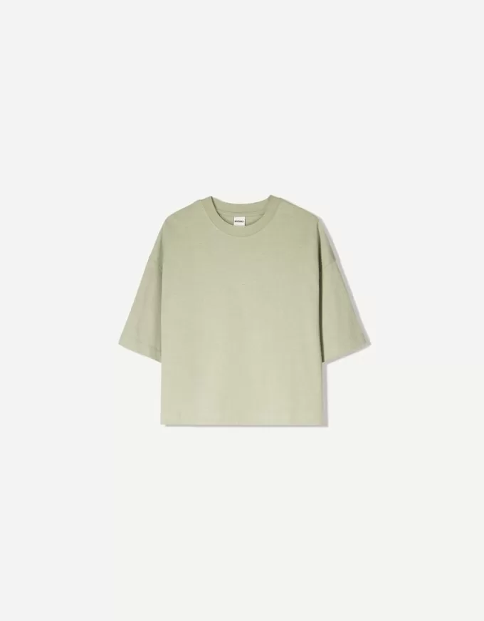 Heavy cotton boxy fit short sleeve T-shirt