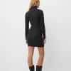 High neck cable-knit mini dress High neck cable-knit mini dress
