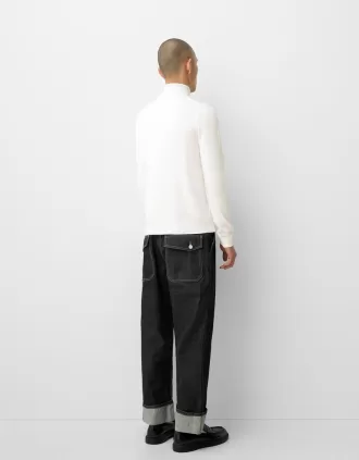 High neck knit sweater