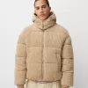 Hooded corduroy puffer jacket Hooded corduroy puffer jacket