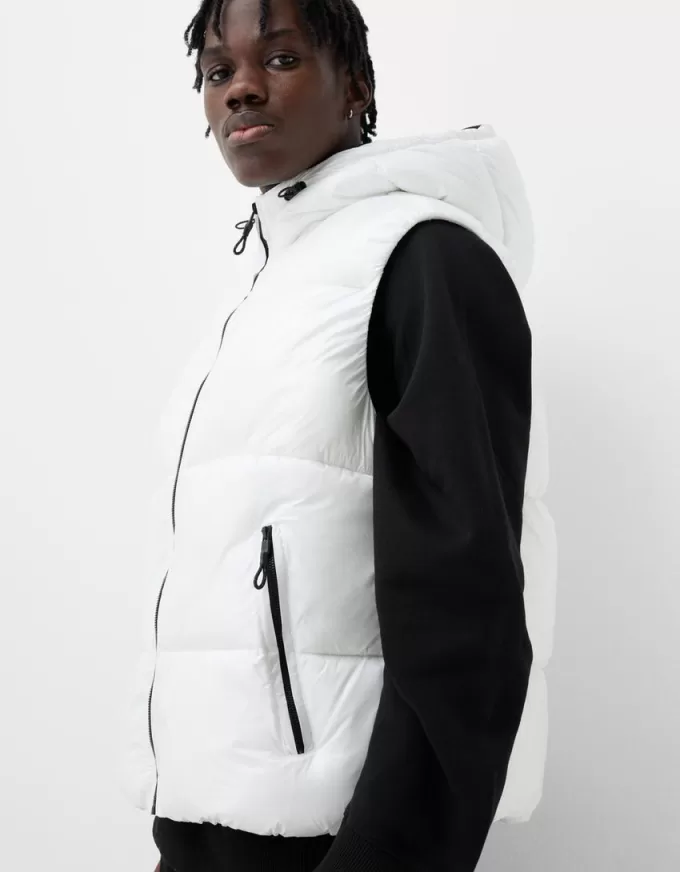 Hooded puffer vest