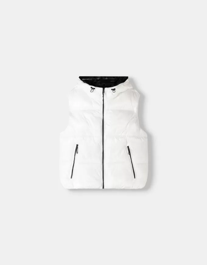 Hooded puffer vest