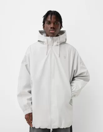 Hooded technical coat