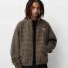 Houndstooth felt texture jacket