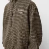 Houndstooth felt texture jacket