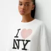 I Love New York mid-length sleeve T-shirt
