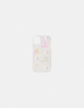 Iridescent heart iPhone case