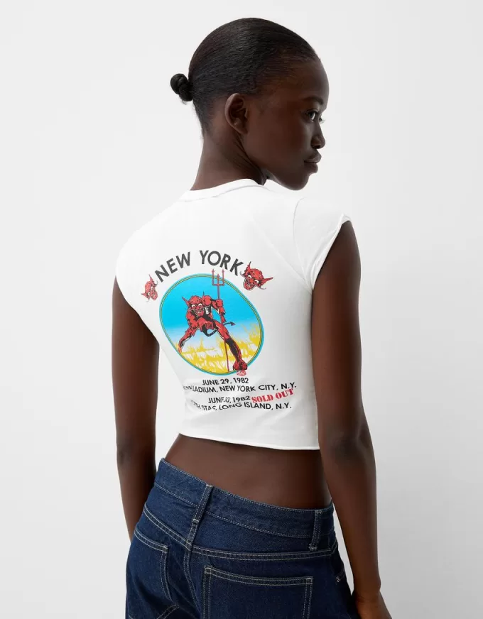 Iron Maiden cropped short sleeve T-shirt