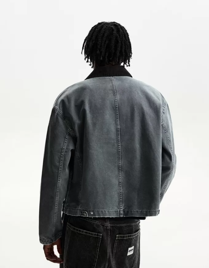 Jacket with contrasting collar Jacket with contrasting collar