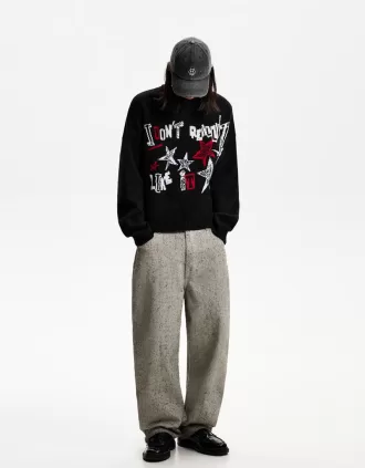 Jacquard boxy-fit sweater