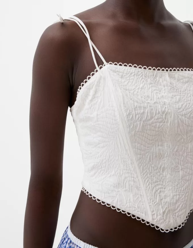 Jacquard corset top