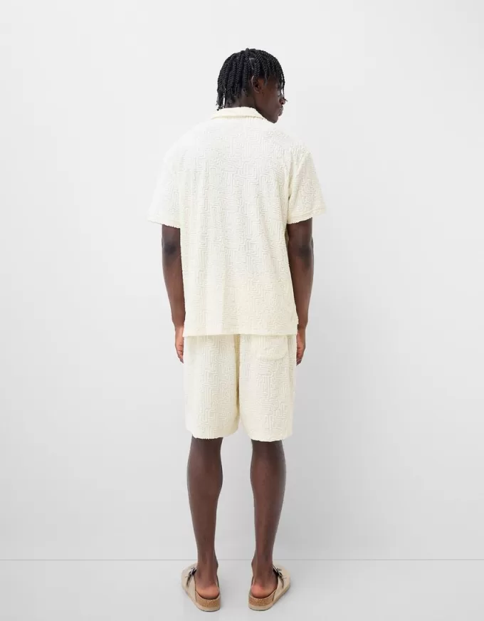 Jacquard terrycloth Bermuda shorts Jacquard terrycloth Bermuda shorts