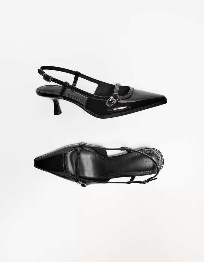 Kitten-heel shoes with buckle Kitten-heel shoes with buckle