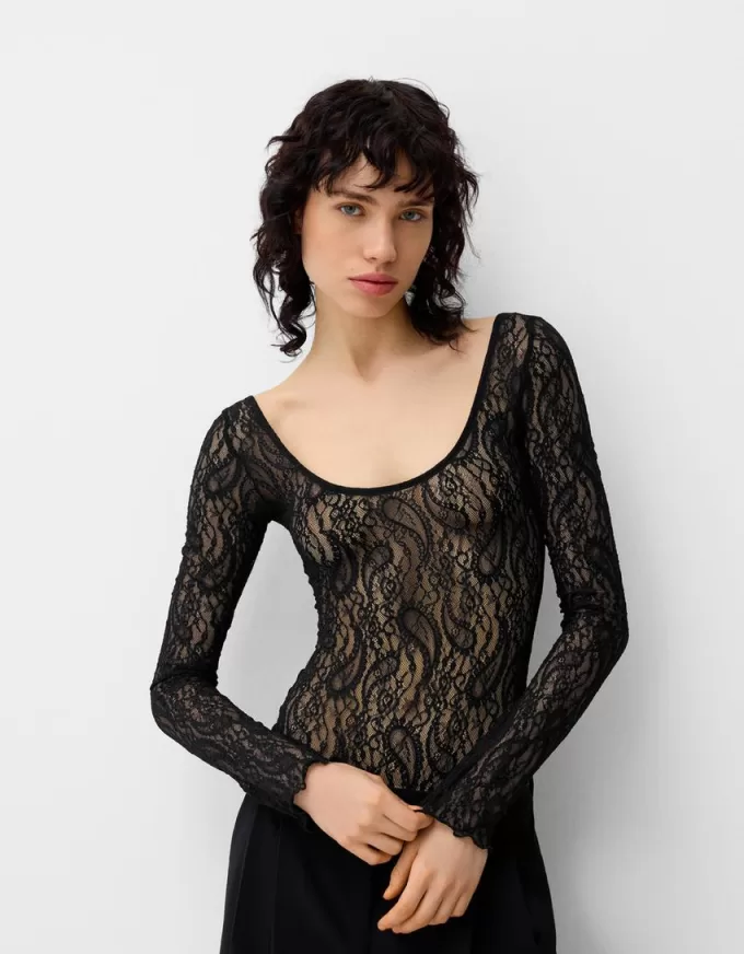 Lace long sleeve bodysuit Lace long sleeve bodysuit