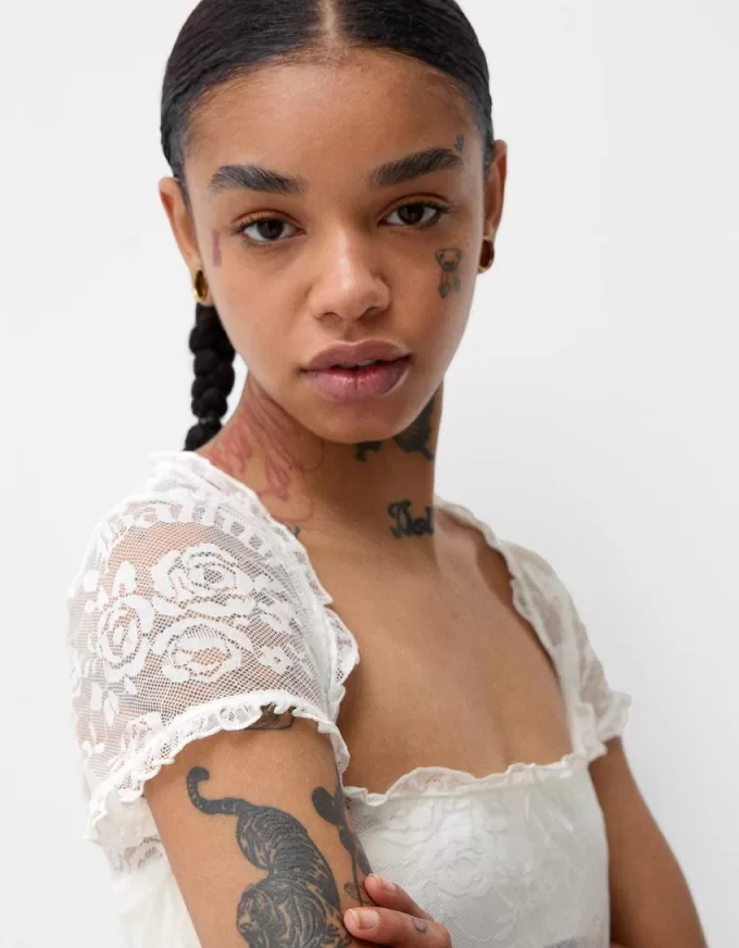 Lace short sleeve Disney Bambi T-shirt