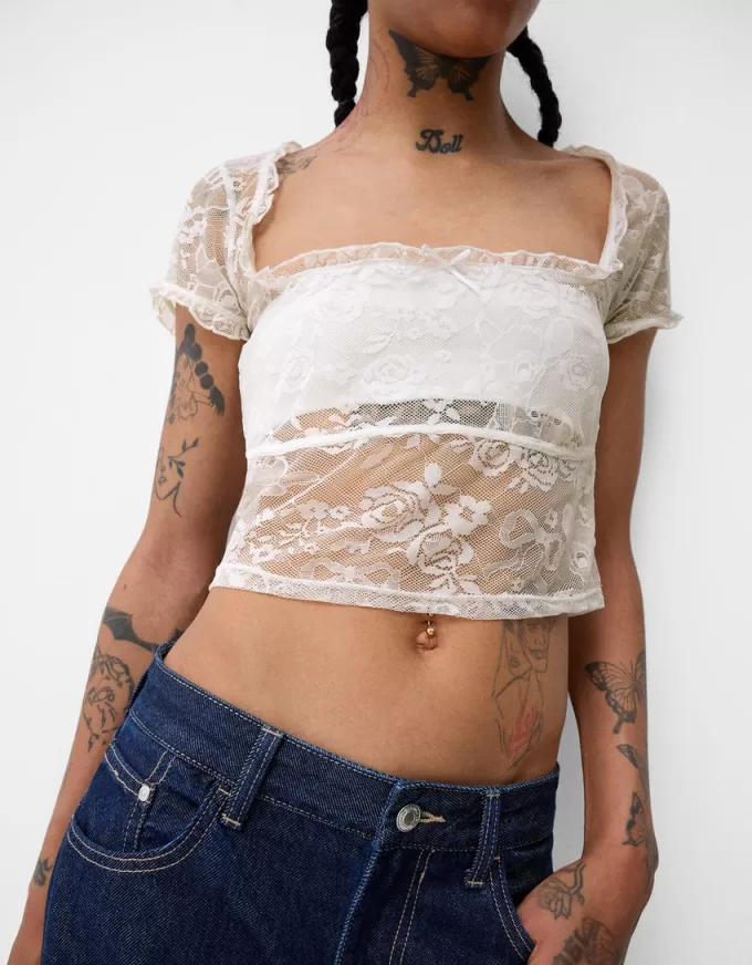 Lace short sleeve Disney Bambi T-shirt