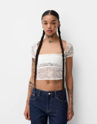 Lace short sleeve Disney Bambi T-shirt