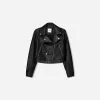 Leather effect biker jacket