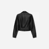 Leather effect biker jacket