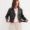 Leather effect biker jacket