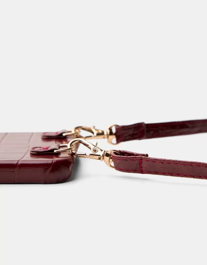 Leather effect iPhone case with cord