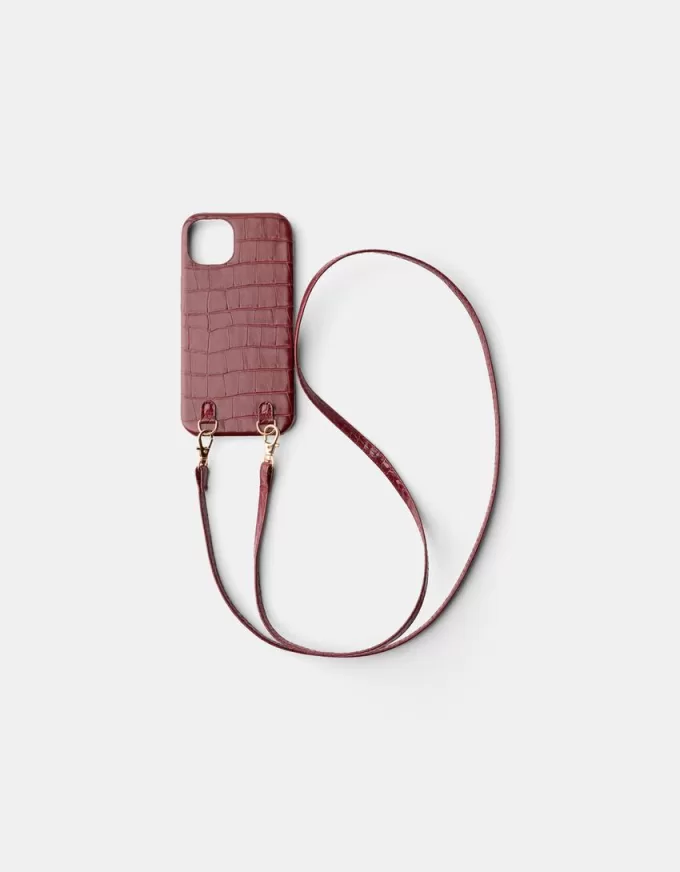 Leather effect iPhone case with cord