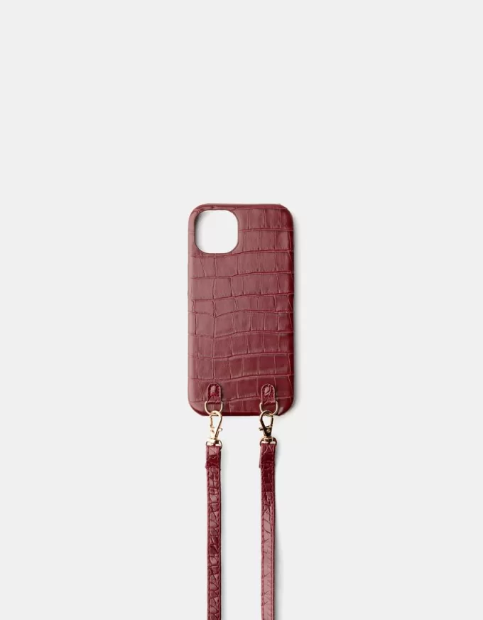 Leather effect iPhone case with cord