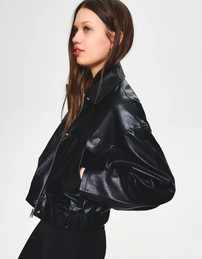 Leather effect jacket
